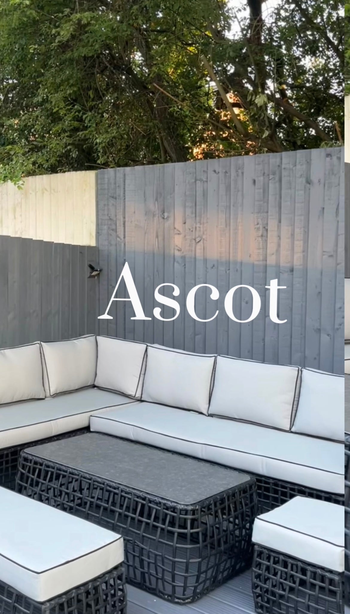 Ascot  10 Seater Extra Large Lounging Corner Sofa + Coffee Table