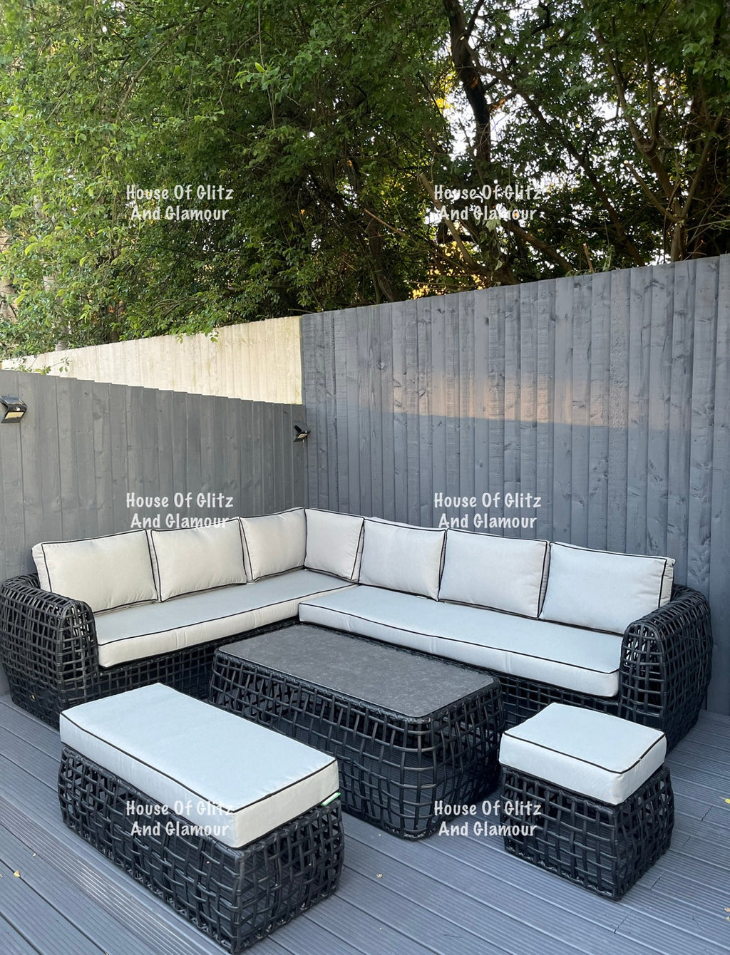 Ascot  10 Seater Extra Large Lounging Corner Sofa + Coffee Table