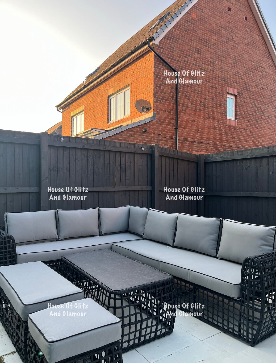 Ascot  10 Seater Extra Large Lounging Corner Sofa + Coffee Table