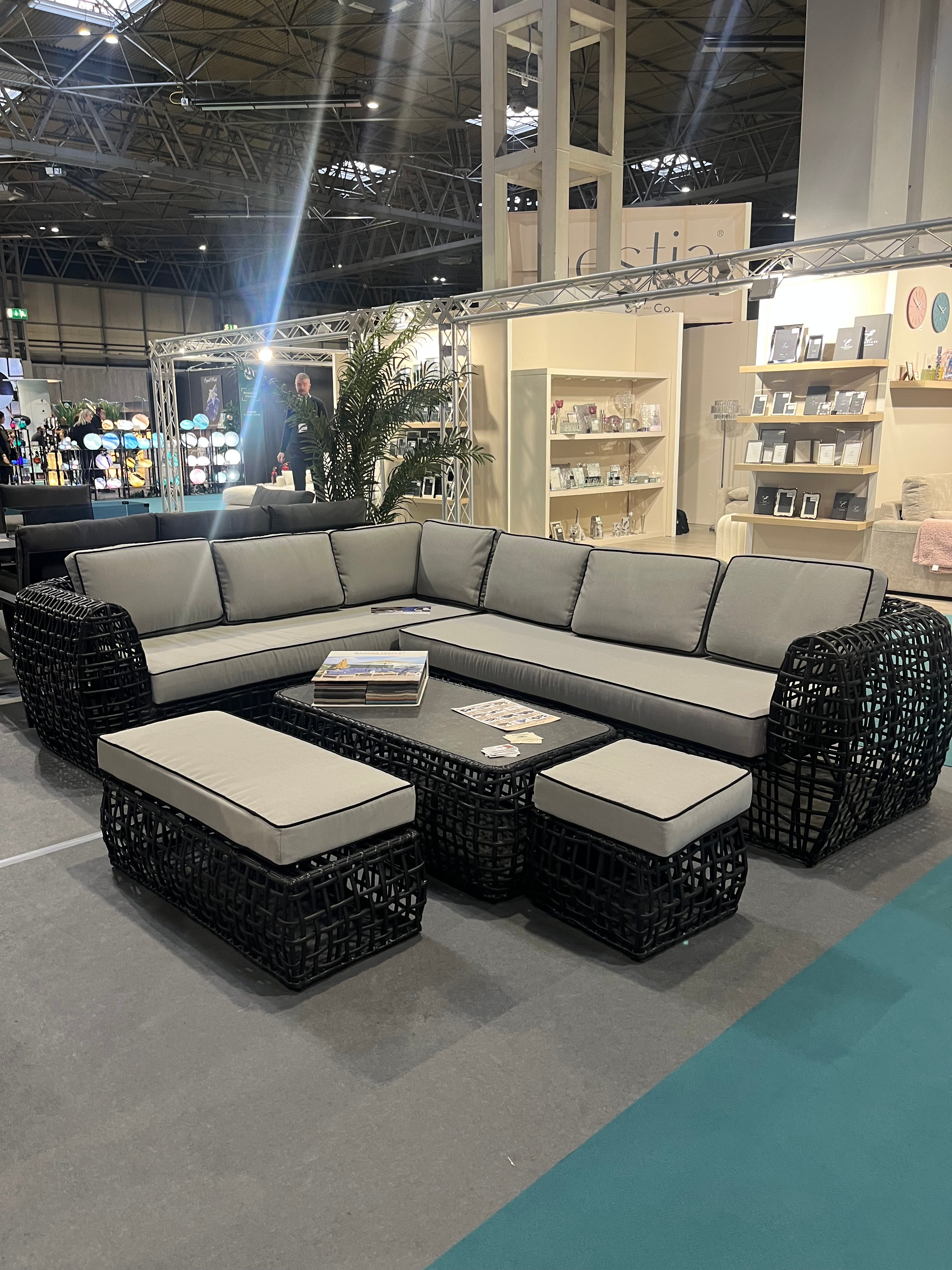 Ascot  10 Seater Extra Large Lounging Corner Sofa + Coffee Table
