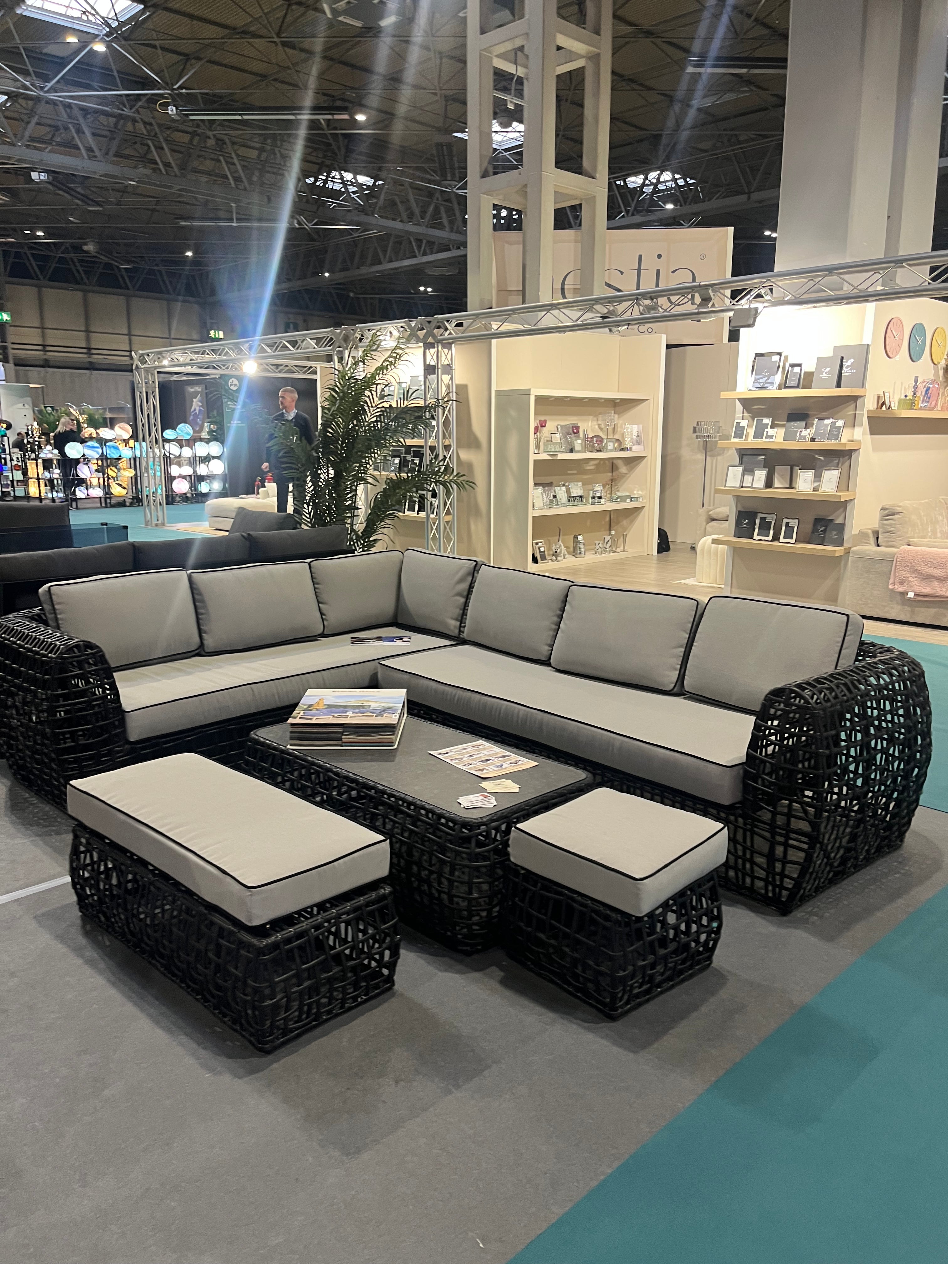 Ascot  10 Seater Extra Large Lounging Corner Sofa + Coffee Table