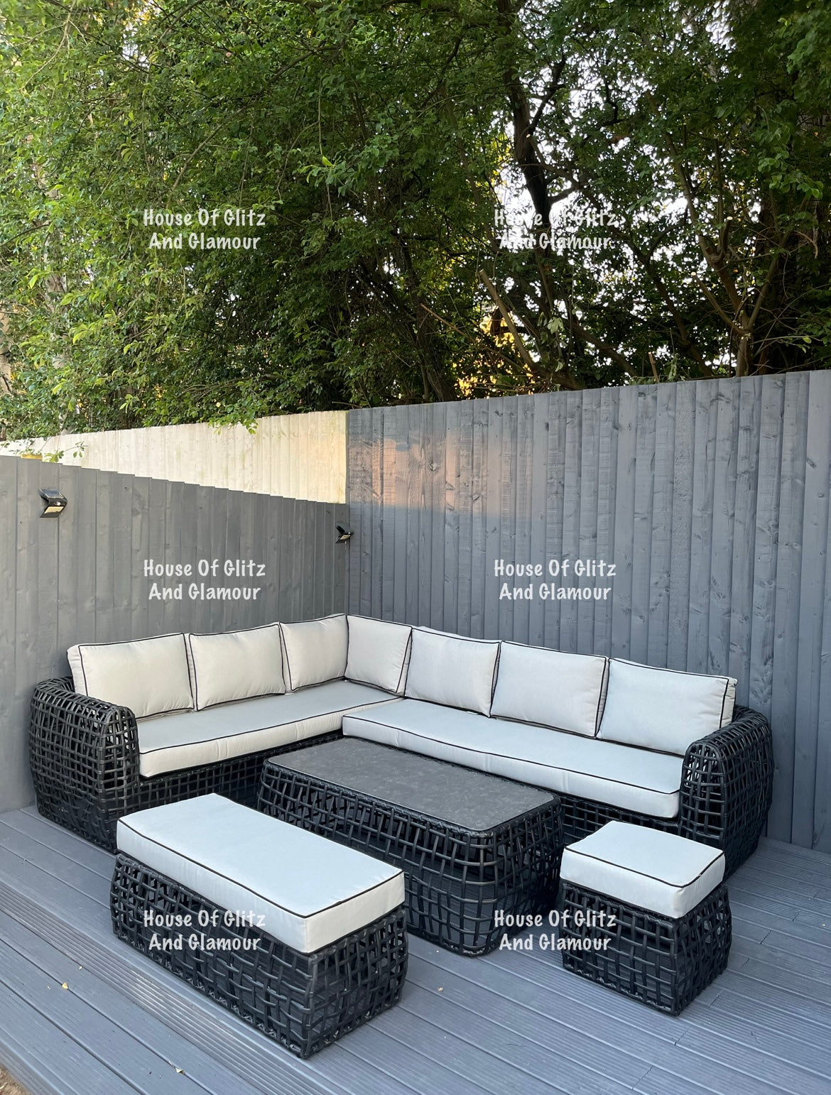 Ascot  10 Seater Extra Large Lounging Corner Sofa + Coffee Table