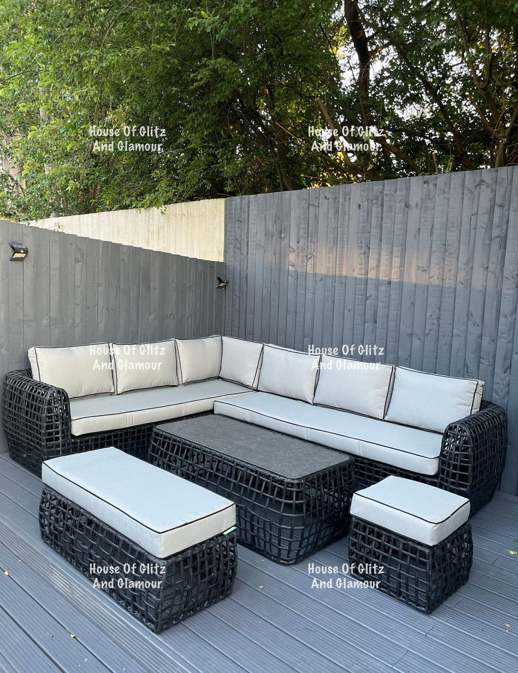 Ascot  10 Seater Extra Large Lounging Corner Sofa + Coffee Table