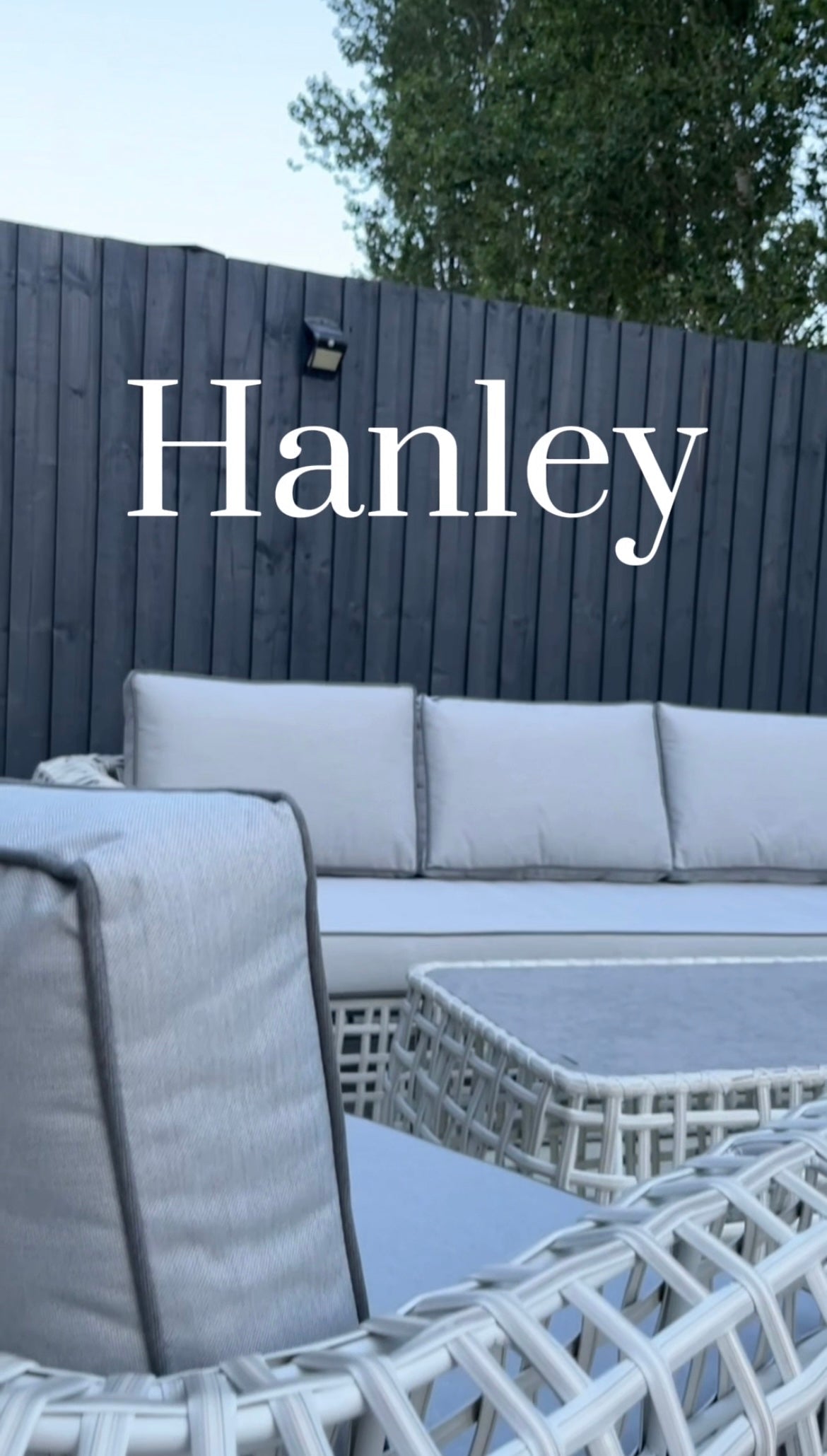 Hanley Grey Rattan Garden Sofa Set – 2 Armchairs & Coffee Table